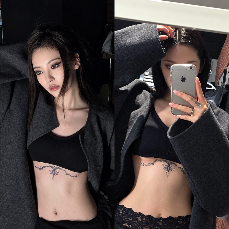 진심 막내가 왜 이러냐는.. 파격 언더붑 타투 공개하고, 시강 제대로한 하얼빈 상여자 닝닝의....