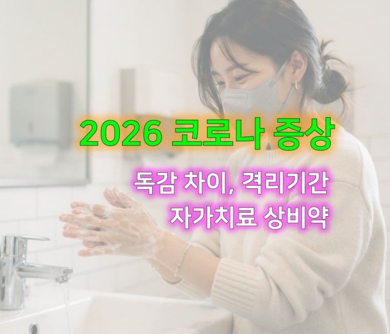 2026 코로나 증상 독감 차이, 격리기간 자가치료 상비약 총정리