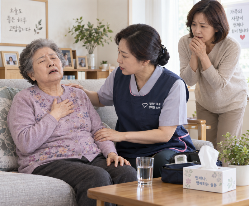 군산 방문요양 ㅣ 서비스 중 부모님에게 응급상황이 생기면 어떻게 하나요?