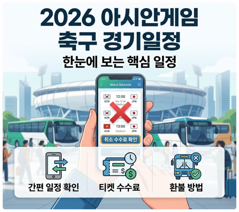 한국 축구 언제 하나? 2026 아시안게임 남녀 일정 정리