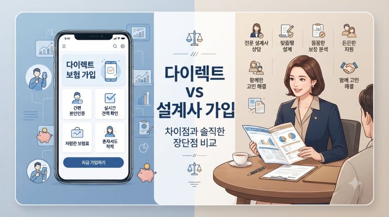 다이렉트 보험 vs 설계사 가입, 설계사가 솔직하게 알려드립니다