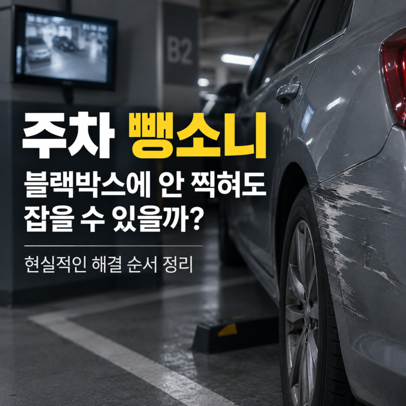주차 뺑소니 잡는법 블랙박스 안찍혀도 가능할까?