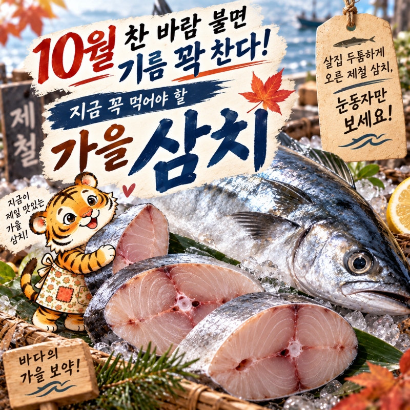 10월 제철 해산물 제주 가을 삼치 효능과 고등어 비교, 퍽퍽함 없는 겉바속촉 조리 비결