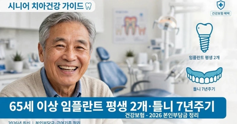 65세이상 시니어어르신 노인임플란트,틀니지원 알아보기