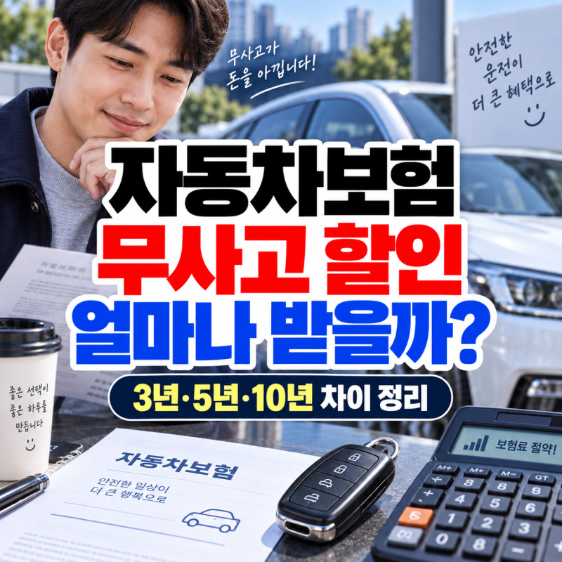 자동차보험 무사고 할인 얼마나 받을까? 3년·5년·10년 보험료 할인 차이 정리