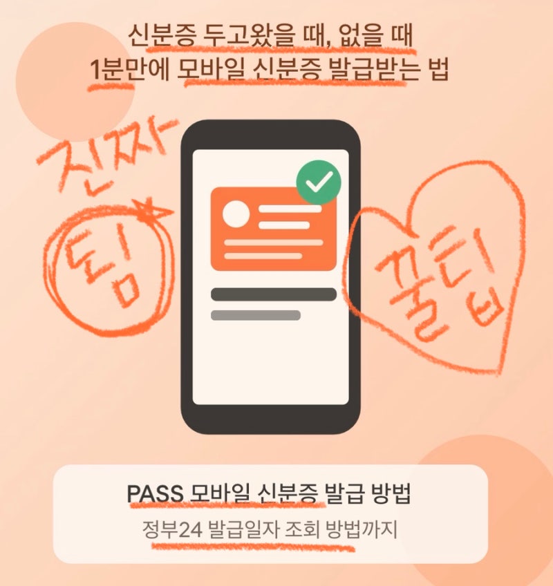 [정보] 신분증 두고와도 술집 입장 가능 ! / PASS 모바일 신분증 발급법 + 정부24 주민등록증 발....