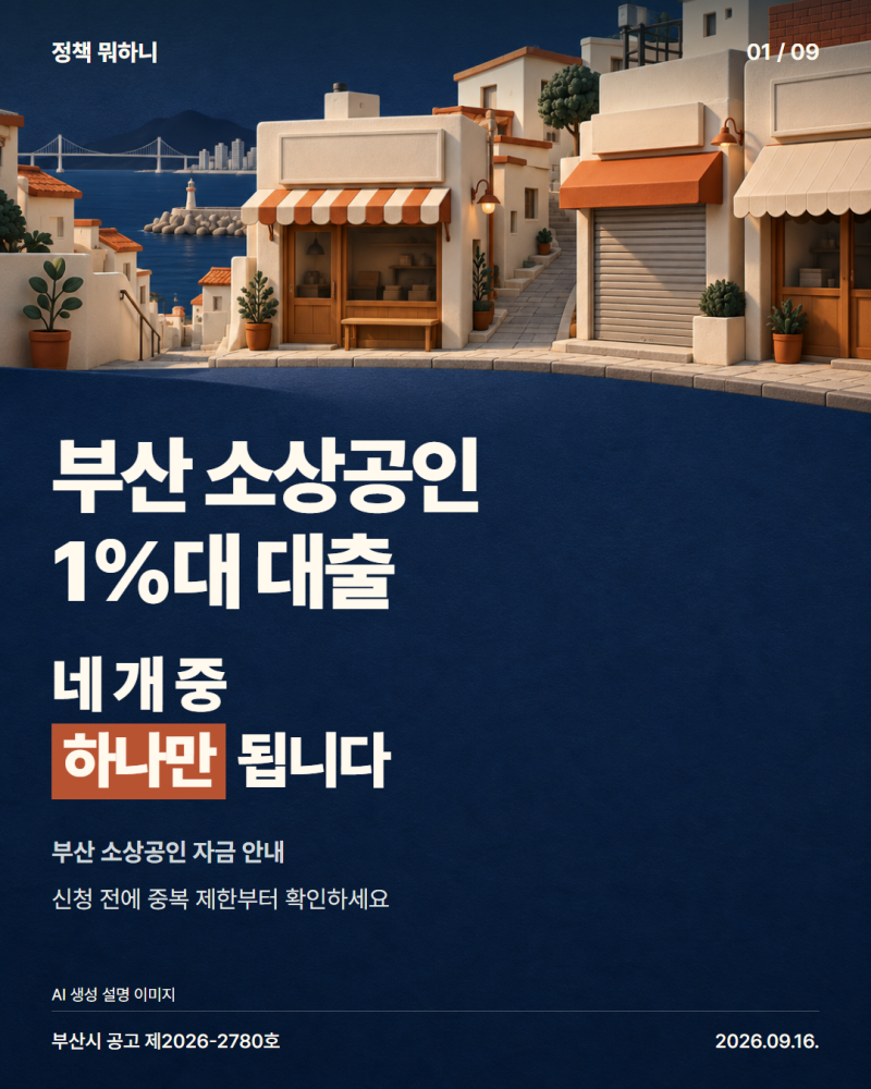 부산 민생112 소상공인 1%대 대출 신청방법, 공고에 적힌 전액 환수조항