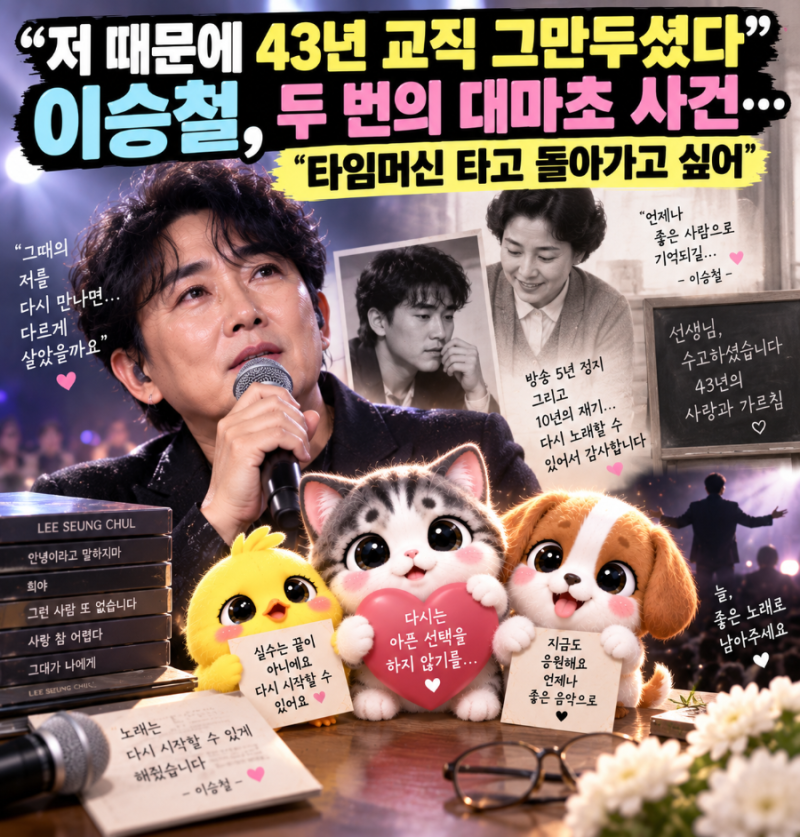 “저 때문에 43년 교직 그만두셨다” 이승철, 두 번의 대마초 사건…“타임머신 타고 돌아가....