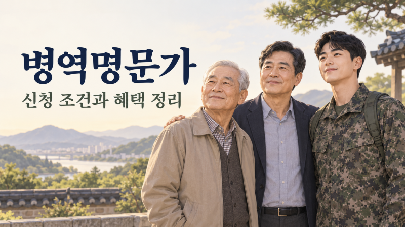 병역명문가 혜택, 주차료·입장료 할인은 가족도 받을 수 있을까?