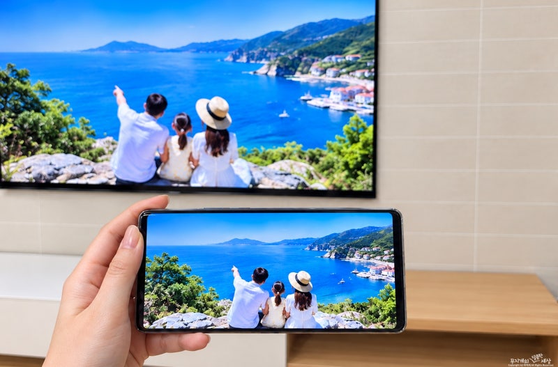 삼성 갤럭시 스마트뷰 핸드폰 TV 무선 미러링 스마트폰 티비 연결