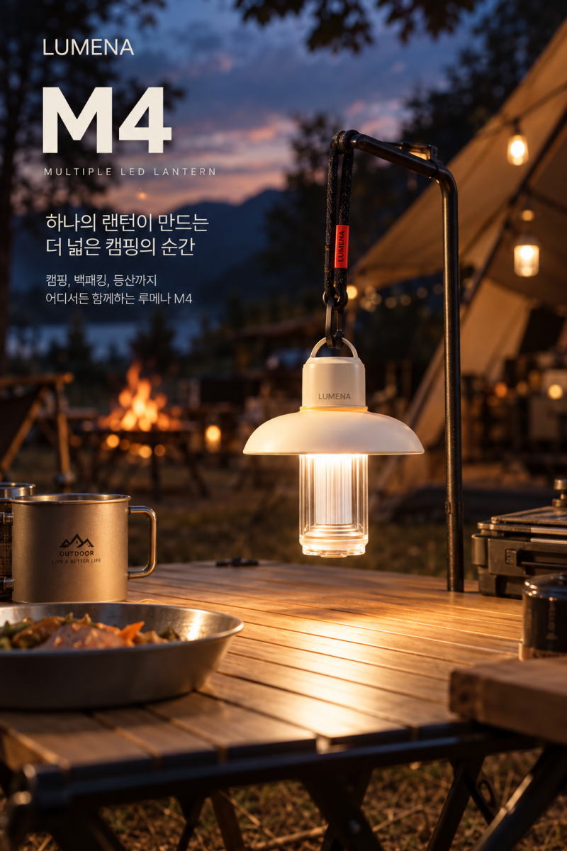 루메나 M4 캠핑 랜턴, 감성 조명과 실용성을 함께 챙기고 싶다면