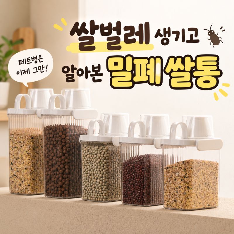 쌀벌레 생긴 이유? 페트병 쌀 보관 후 밀폐 쌀통 알아본 후기