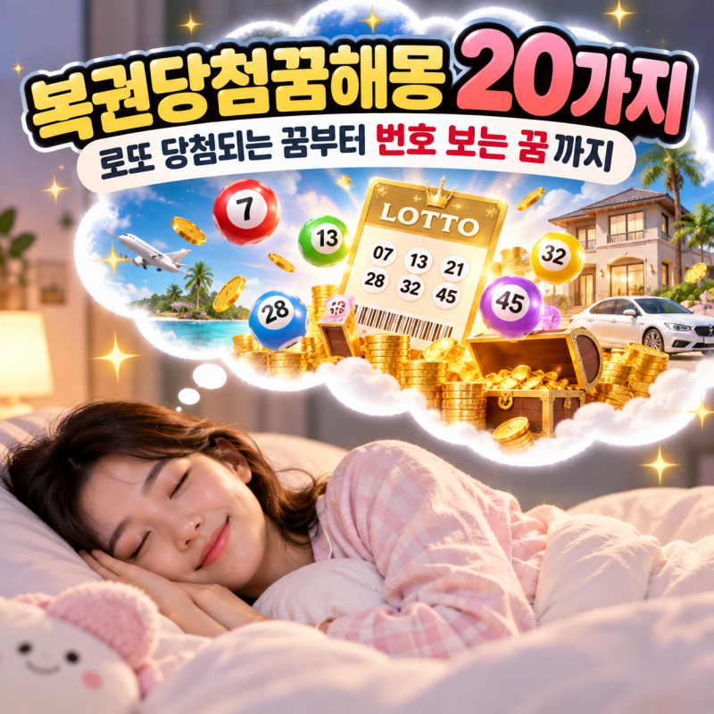 복권 당첨꿈 해몽 20가지, 로또 당첨되는 꿈부터 번호 보는 꿈까지