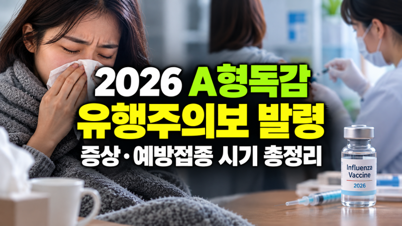 2026 A형독감 유행주의보 발령: 증상부터 예방접종 시기 총정리
