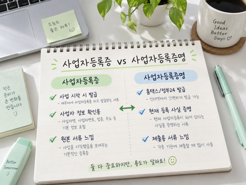사업자등록증명 발급 방법, 정부24·홈택스에서 제출용 서류 확인하기