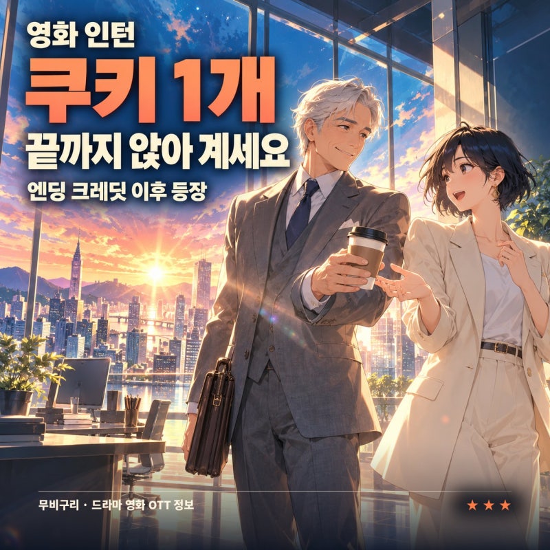 영화 인턴 쿠키 1개, 132분 끝나도 절대 일어나지 마세요
