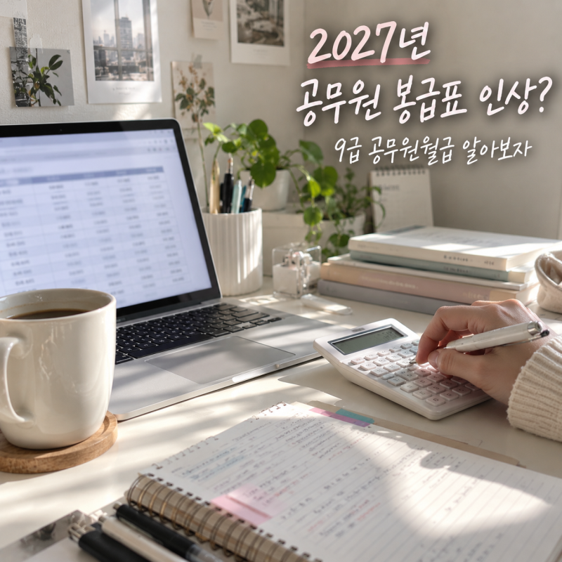 2027년 공무원 봉급표 인상? 9급 공무원월급 알아보자