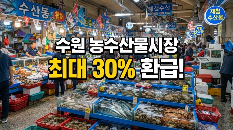 2026 수원 농수산물도매시장 추석 온누리상품권 환급행사: 환급 금액 및 부스 위치