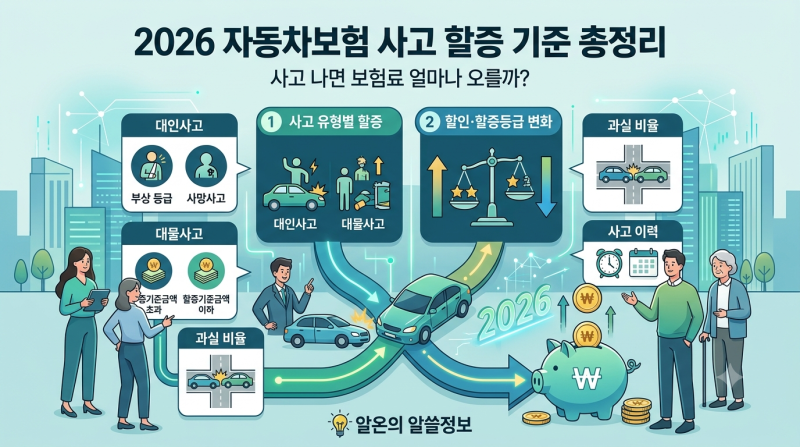 2026 자동차보험 사고 할증 기준 총정리｜사고 나면 보험료 얼마나 오를까?