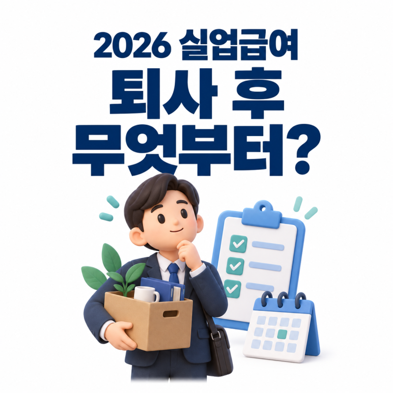 2026년 실업급여 조건과 신청방법, 퇴사 후 무엇부터 해야 할까?