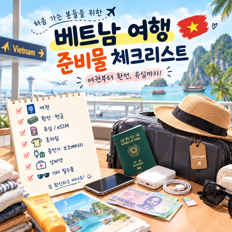 베트남 여행 준비물 체크리스트, 처음 가는 분들은 이것부터 챙기세요!