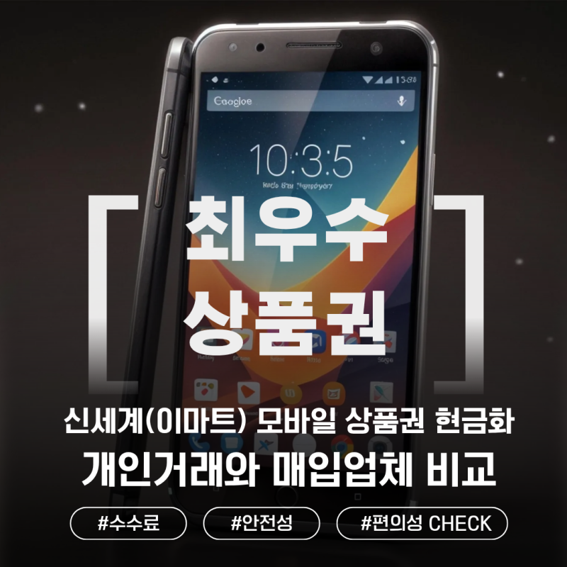 신세계(이마트) 모바일 상품권 현금화, 개인 거래와 매입업체 비교