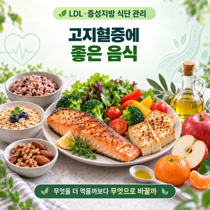 고지혈증에 좋은 음식 총정리｜LDL콜레스테롤과 중성지방을 낮추는 식단은 다릅니다
