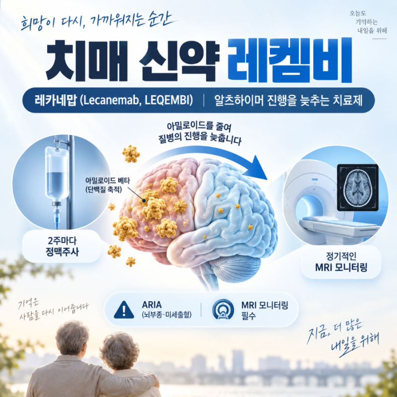 치매 신약 레켐비(레카네맙)｜알츠하이머병의 진행을 늦추는 치료제