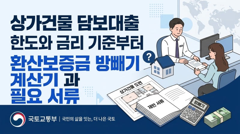 상가건물 담보대출 한도와 금리 기준부터 환산보증금 방빼기 계산과 필요 서류