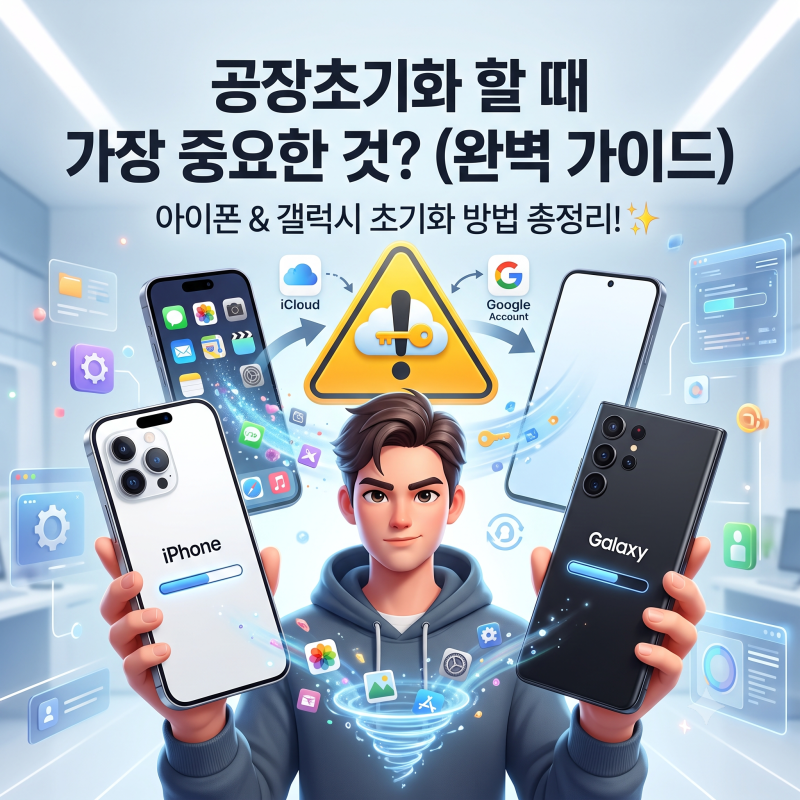 스마트폰 공장초기화 완벽 가이드 : 아이폰 & 갤럭시 초기화 방법 총정리! ✨