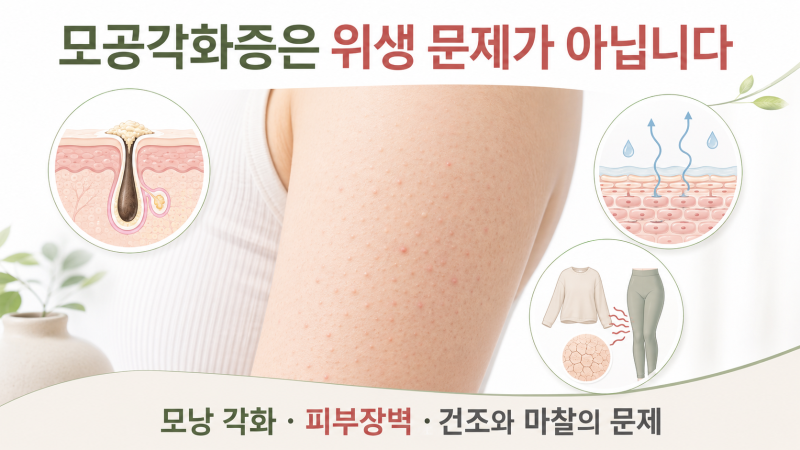 [피부질환 시리즈 - 모공각화증 6] 모공각화증은 위생 문제가 아닙니다