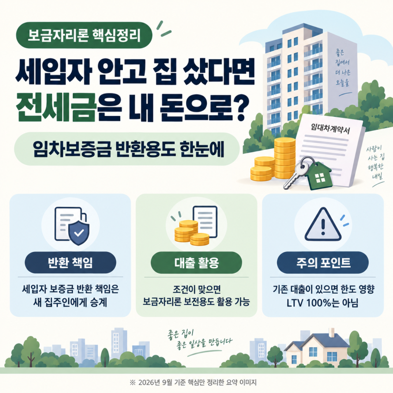 세입자 안고 집 샀다면 전세금은 내 돈으로? 임차보증금 반환용 보금자리론