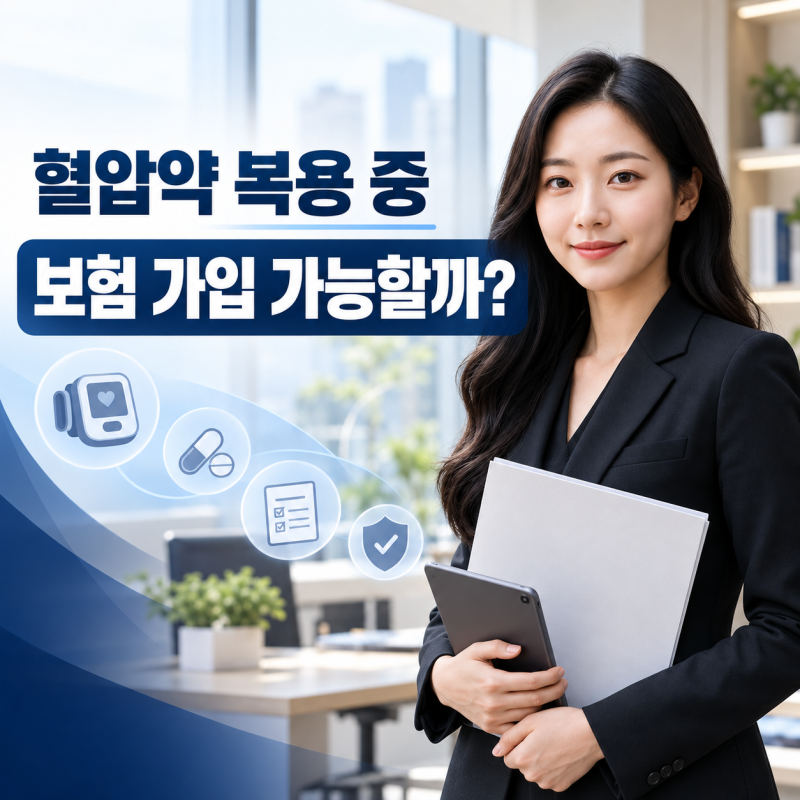 혈압약 먹고 있어도 보험 가입할 수 있을까? 일반보험·간편보험 확인 순서
