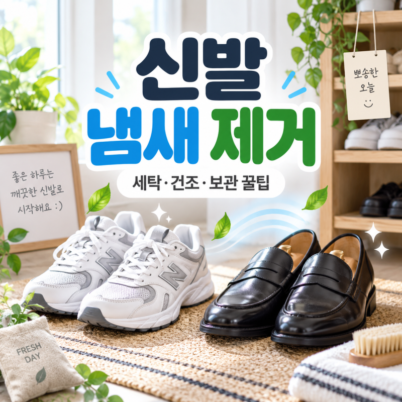 신발 냄새 제거 방법 총정리｜운동화·구두 냄새 원인부터 세탁·건조·보관 꿀팁
