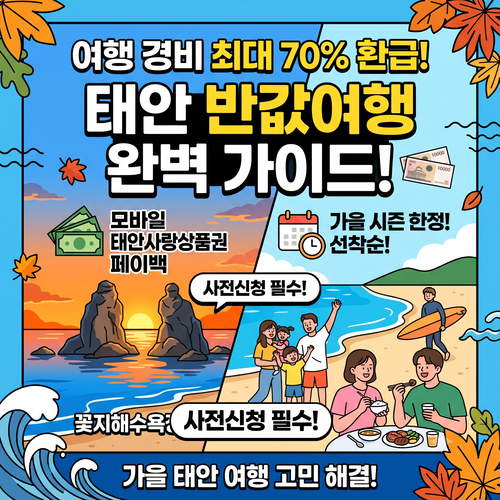 2026 태안 반값여행 완벽 가이드! 최대 70% 환급받는 비법