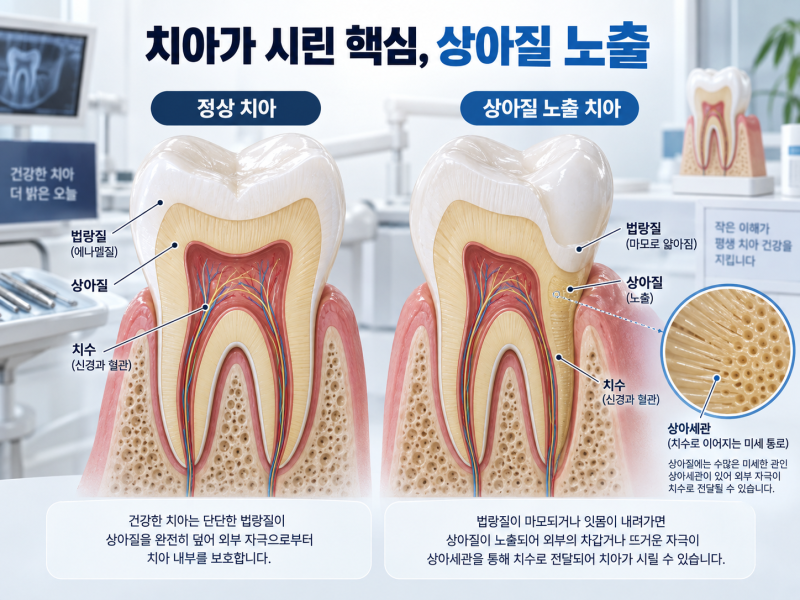 이가 시린 이유, 충치부터 치경부마모증·치아균열까지 원인별 치료방법