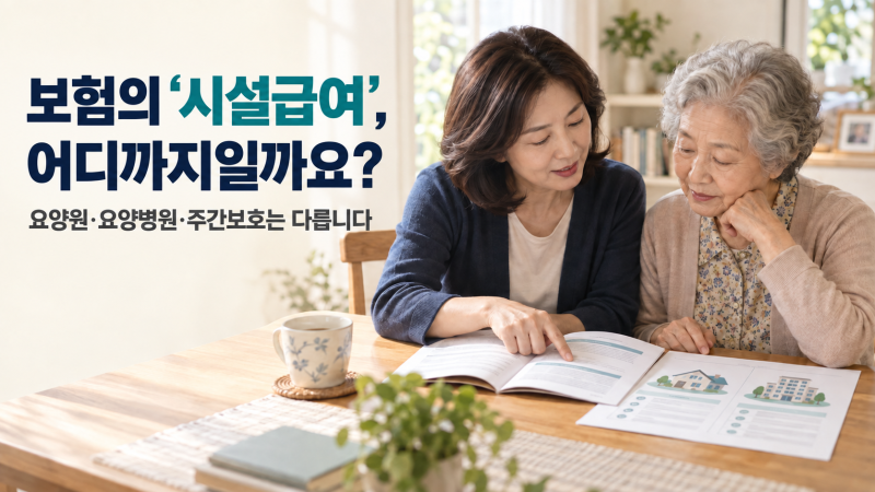 장기요양등급 보험 가입 전 확인｜보험사가 말하는 ‘시설급여’는 어디까지일까요?