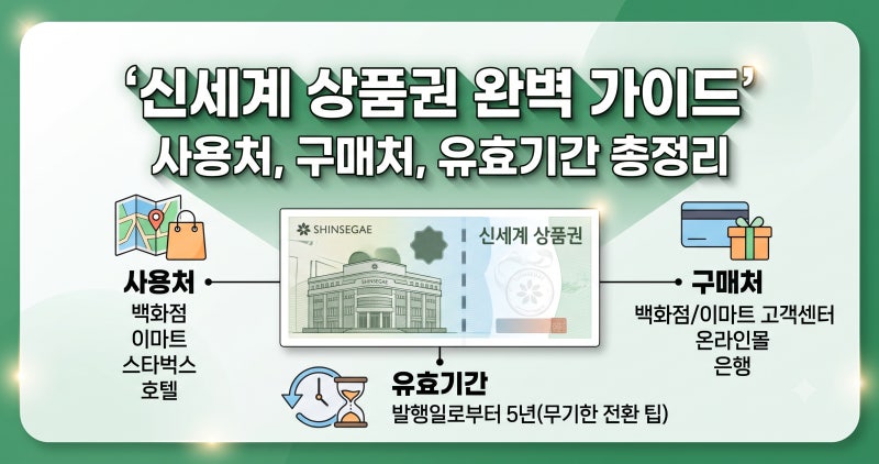신세계 상품권 사용처 총정리: 구매처와 유효기간 잔액 환불 규정까지
