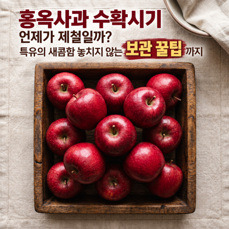 홍옥사과 수확시기 언제가 제철일까? 특유의 새콤함 놓치지 않는 보관 꿀팁까지