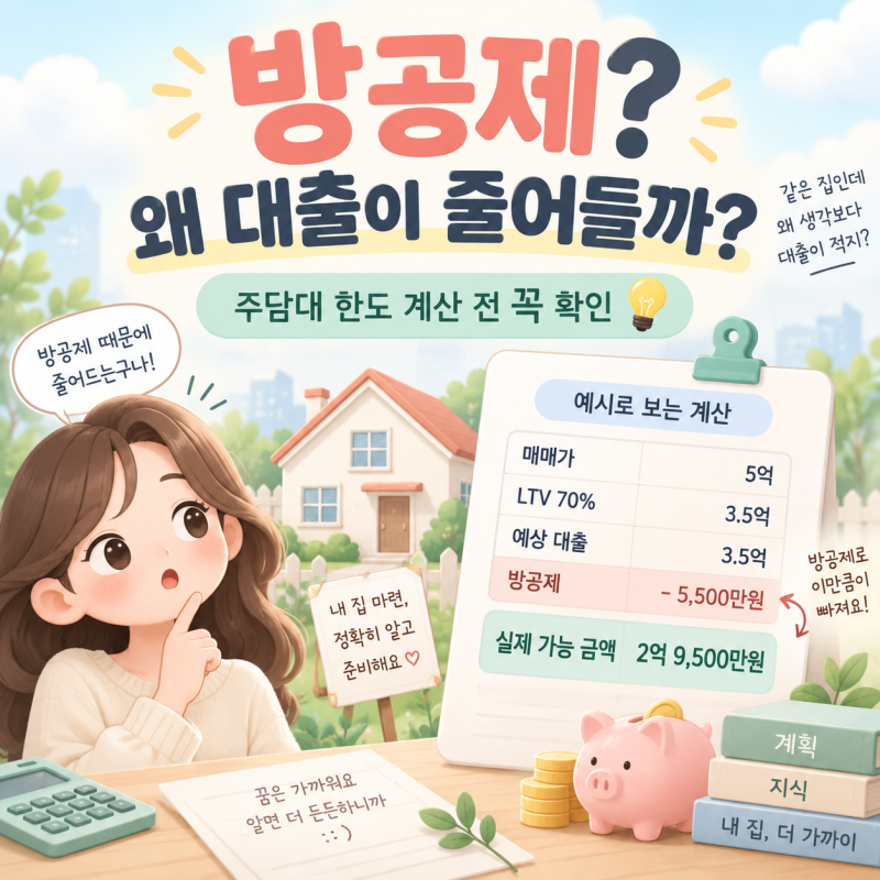 LTV 70%인데 왜 대출이 덜 나올까｜서울은 방공제로 5,500만원 빠질 수 있습니다