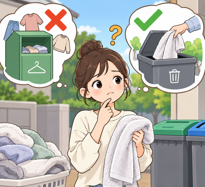 수건 버리는 방법 의류수거함에 넣어도 되는지 분리배출 기준