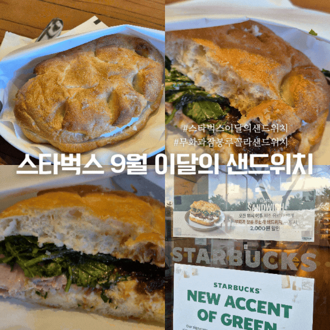 스타벅스 9월 이달의 샌드위치 무화과 잠봉 루꼴라 샌드위치 후기