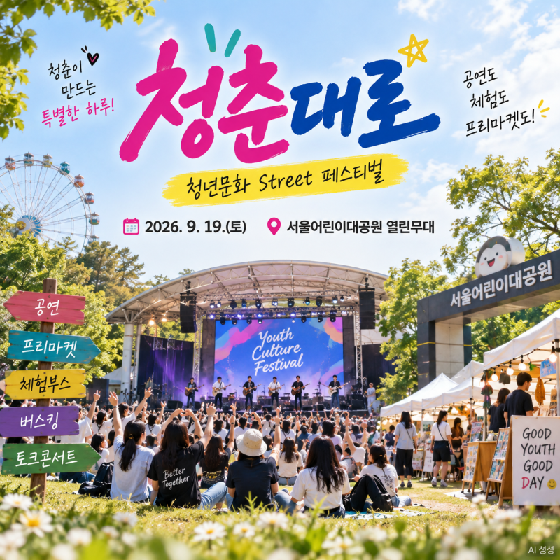 광진구 가볼만한곳 청춘대로｜박재정 미니콘서트·대학 동아리 공연·청년 프리마켓