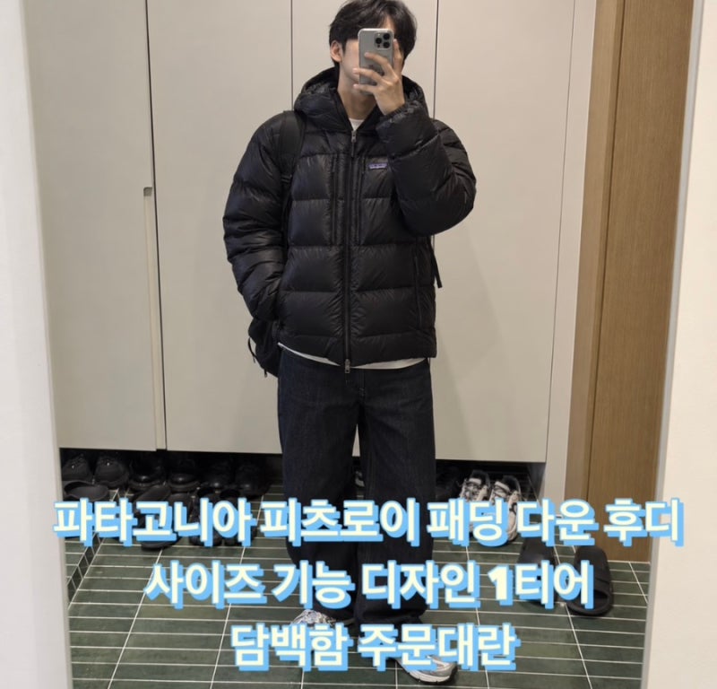파타고니아 피츠로이 패딩 다운 후디 사이즈 기능 디자인 1티어 담백함 주문대란
