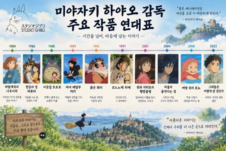 미야자키 하야오 감독 대표작 총정리