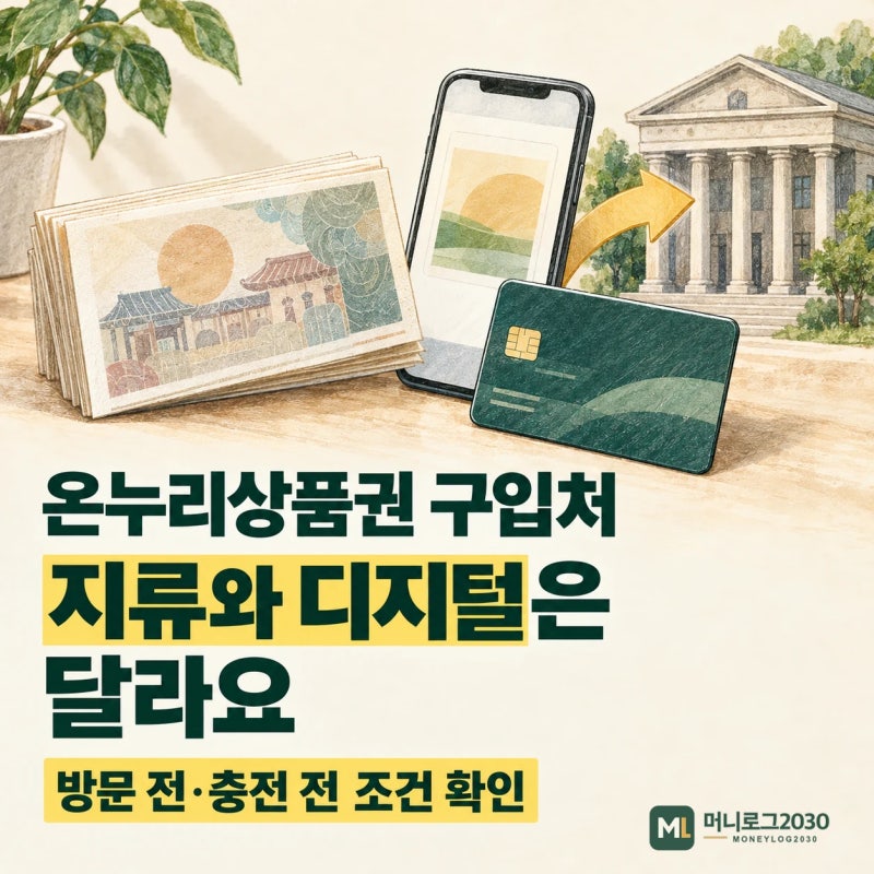 온누리상품권 구입처, 지류·통합 디지털 어디서 사나