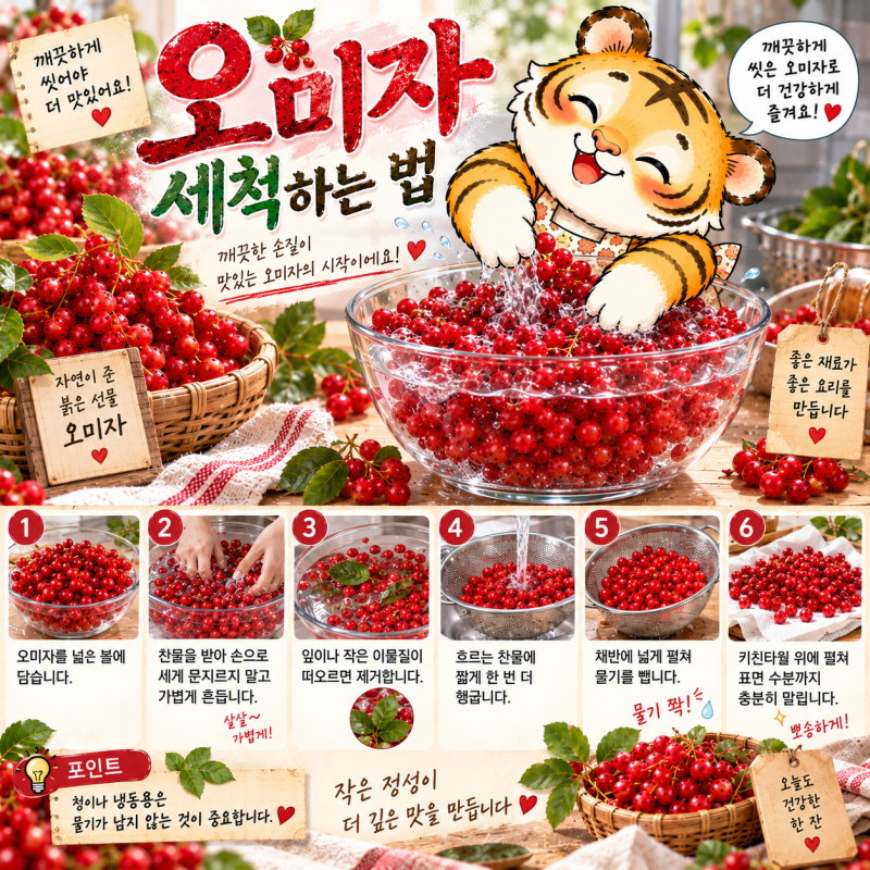 10월 제철 생오미자 과즙 안 터지는 쾌속 세척법 & 건오미자 가공·착즙 원액 냉동 보관 가이....