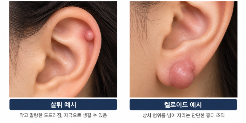 피어싱 살튀와 켈로이드 차이, 관리할 때 확인할 점
