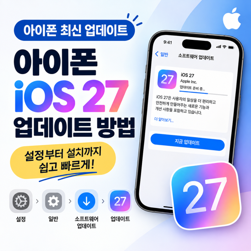 아이폰 iOS 27 업데이트 방법, 초보자도 1분 만에 끝내는 법