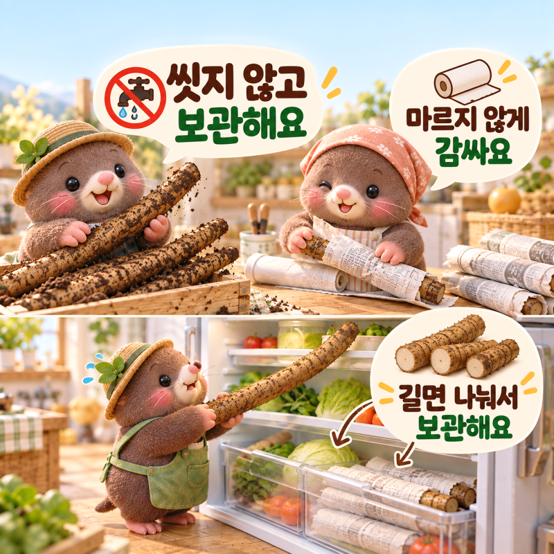 우엉 보관법 신문지에 싸야 할까 냉동 보관까지